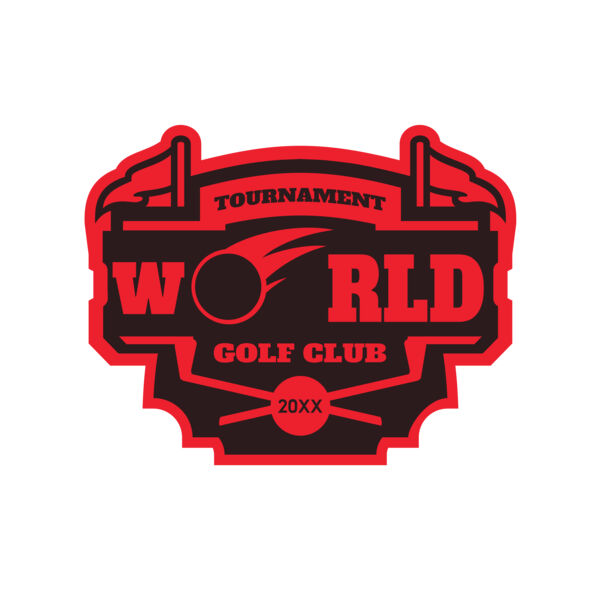 World Tournament Golf club logo template Thumbnail