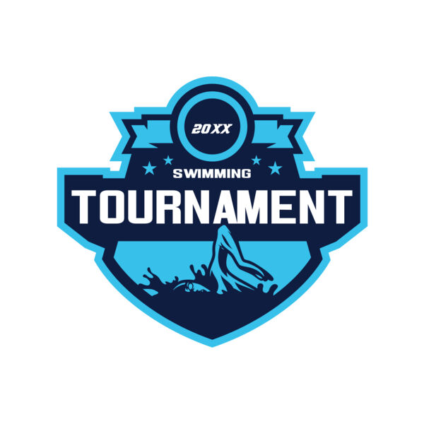 Swimming Tournament logo template Thumbnail